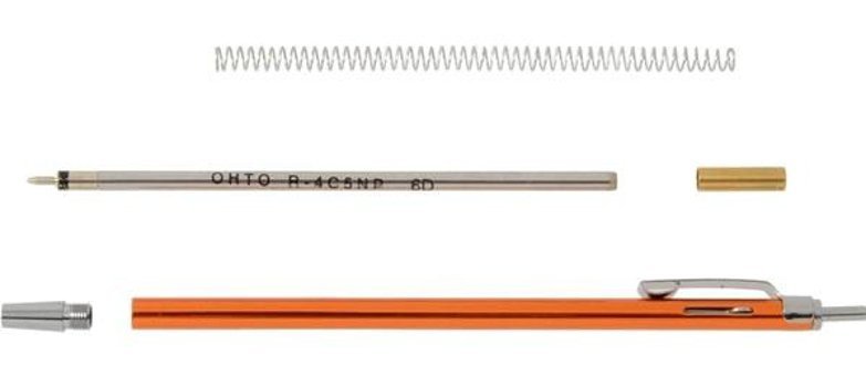 Ohto Nbp-505Mn Alüminyum Tek Renkli 0.5 mm İğne Uçlu Mini Turuncu Tükenmez Kalem