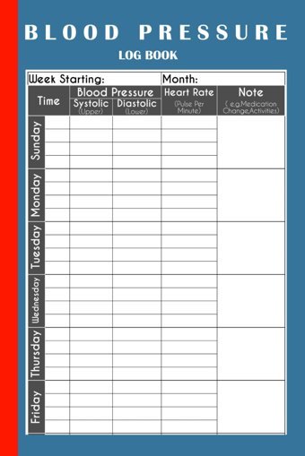 Blood Pressure Log Book: Simple Daily Record & Monitor At Home Co Co, Mic Independently Publıshed