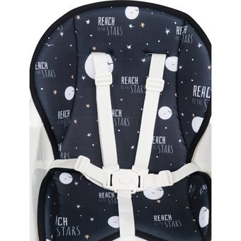 Baby Home Bh-1450 Mizzy Emniyet Kemerli 15 kg Kapasiteli Tekerleksiz Tepsili Oturaklı Portatif Mama Sandalyesi Gri