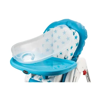Baby Care Dori Alüminyum Emniyet Kemerli 15 kg Kapasiteli Tekerlekli Tepsili Oturaklı Katlanır Mama Sandalyesi Beyaz-Kırmızı