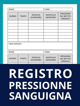 Registro Pressionne Sanguigna: Diario Della Pressione Arteriosa, Libretto Per Registrare Quotidianamente La Tua Pressione Sanguigna, Registro Della Pressione Sanguigna Verde, Sergio Independently Publıshed