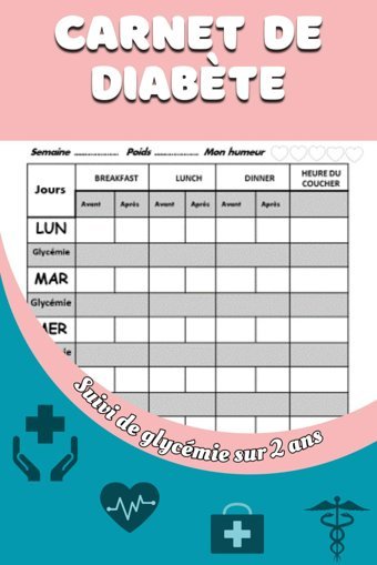Carnet De Diabte: Pratique Pour Suivi De Glycmie Carnet De Suivi Glycmie Et Insuline Sur 2 Ans, Simple D'Utilisation, Suivi Quotidien Des Taux De Glycmie Avant/Apres Repas Et Coucher Planner, Black Independently Publıshed