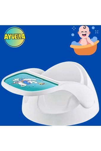 Ayvella 20 kg Kapasiteli Tekerleksiz Tepsili Portatif Mama Sandalyesi Beyaz