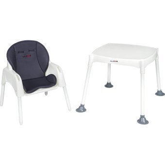 Baby Door 3104 3 in 1 Emniyet Kemerli 18 kg Kapasiteli Tekerleksiz Tepsili Oturaklı Portatif Mama Sandalyesi Gri
