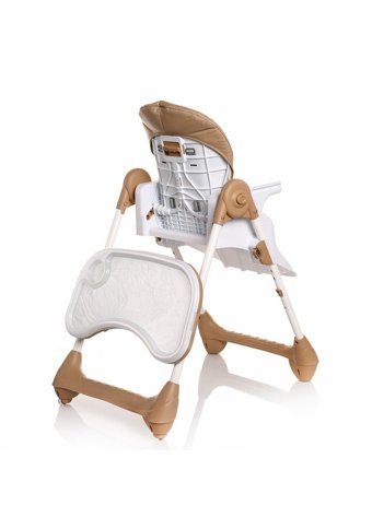 Baby Plus Mama Mia Emniyet Kemerli 15 kg Kapasiteli Tekerlekli Tepsili Oturaklı Katlanır Mama Sandalyesi Kahverengi