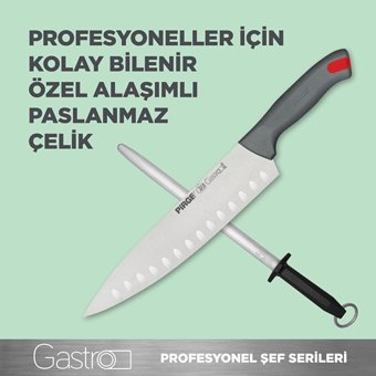 Pirge Gastro Çelik Tırtıklı Plastik Bıçak 30 cm