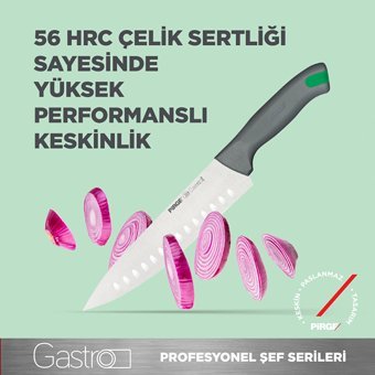 Pirge Gastro Çelik Tırtıklı Plastik Bıçak 30 cm