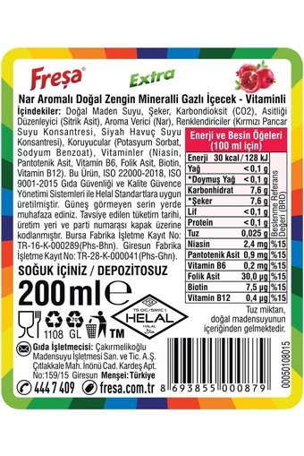 Freşa Extra Narlı Soda 24'lü 200 ml