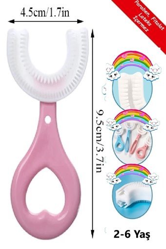Kids U Tipi Ekstra Yumuşak Manuel Çocuk Diş Fırçası Pembe