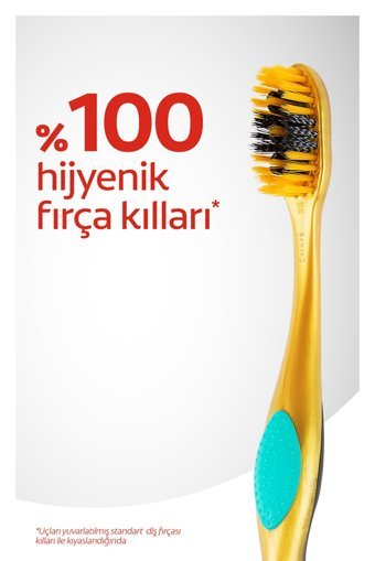 Colgate 360 Charcoal Gold Yumuşak Manuel Diş Fırçası Gold