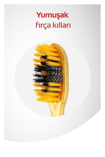 Colgate 360 Charcoal Gold Yumuşak Manuel Diş Fırçası Gold