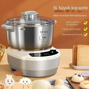 Linming 200 W 5 lt Hamur Yoğurma Makinesi Gri
