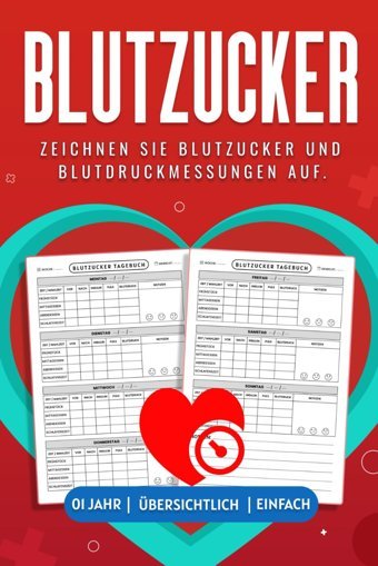 Blutzucker Und Blutdruck Tagebuch: Diabetiker-Notizbuch Und Blutdruckpass, Insulin Usw. Zu Verschiedenen Tageszeiten | Platz Für 1 Jahr Lou, Yadi Independently Publıshed