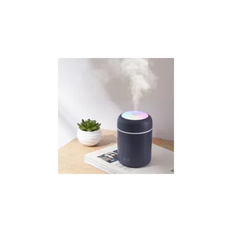 Ally Led Işıklı Renkli Dönen Nightlight 300 ml Aromaterapi Işıklı İyonizerli Taşınabilir Şarjlı Mini Soğuk Buhar Makinesi