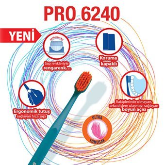 Banat Pro 6240 Ultra Soft Manuel Diş Fırçası Çok Renkli