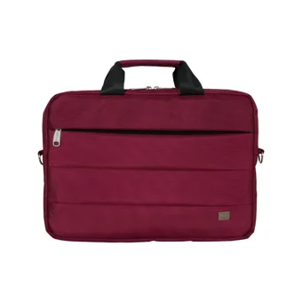 PLM CANYONCASE Düz Üç Gözlü Oxford Kumaş 13 inç Askılı Laptop Çantası Bordo