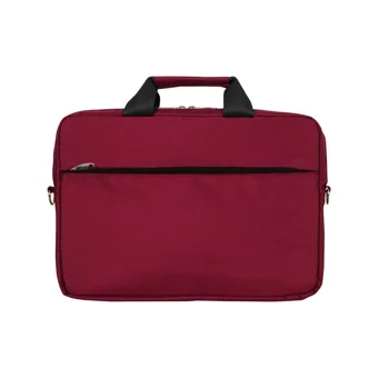PLM CANYONCASE Düz Üç Gözlü Oxford Kumaş 13 inç Askılı Laptop Çantası Bordo