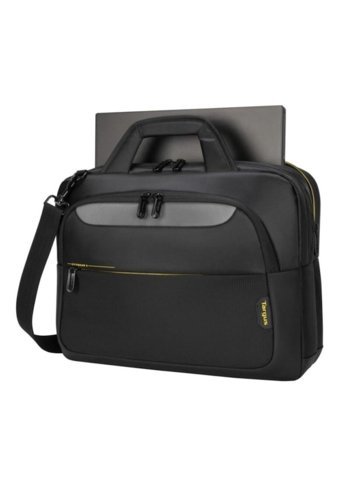 Targus CITYGEAR Düz Dört Gözlü Oxford Kumaş 17.3 inç Askılı Laptop Çantası Siyah
