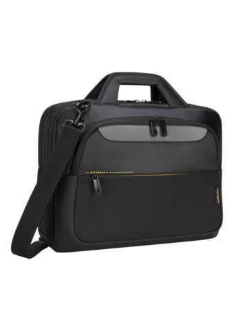 Targus CITYGEAR Düz Dört Gözlü Oxford Kumaş 17.3 inç Askılı Laptop Çantası Siyah