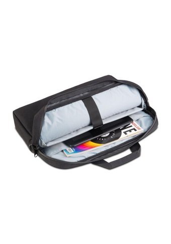 Mila ML-T404 EMPOLI Düz İki Gözlü Oxford Kumaş 15.6 inç Askılı Laptop Çantası Siyah