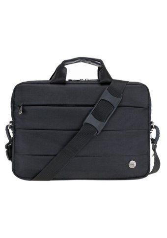 PLM CANYONCASE Düz Üç Gözlü Oxford Kumaş 15.6 inh Askılı Laptop Çantası Siyah