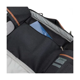 Plm SMARTPACK Düz Üç Gözlü Oxford Kumaş 14 inç Askılı Laptop Çantası Siyah