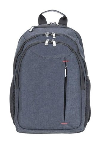 PLM LİDYA Düz Beş Gözlü Oxford Kumaş 15 inç Sırt Laptop Çantası Siyah