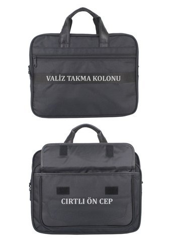 Case Club Düz Beş Gözlü Oxford Kumaş 15.6 inç Askılı Laptop Çantası Siyah