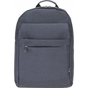 PLM SEITEK Düz Dört Gözlü Oxford Kumaş 17 inç Sırt Laptop Çantası Füme