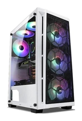 Power Boost PB-T001BW RGB Beyaz Dikey Kullanım Mid Tower Oyuncu Bilgisayar Kasası