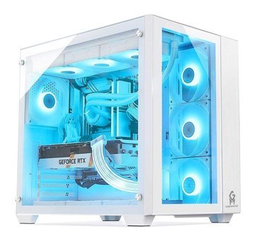 Game Master F-7 RGB Sıvı Soğutmalı 7 Fanlı Beyaz Dikey Kullanım ATX Oyuncu Bilgisayar Kasası