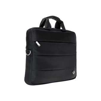 PLM CANYONCASE Düz Üç Gözlü Oxford Kumaş 14 inç Askılı Laptop Çantası Siyah