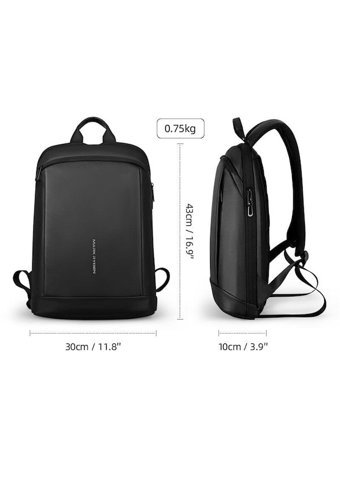 Mark Ryden SLIM MR-9813 Düz İki Gözlü Oxford Kumaş 15.6 inç Sırt Laptop Çantası Siyah
