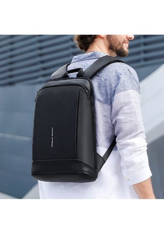 Mark Ryden SLIM MR-9813 Düz İki Gözlü Oxford Kumaş 15.6 inç Sırt Laptop Çantası Siyah