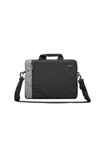 Addison 300805 İki Renkli İki Gözlü Oxford Kumaş 15.4 inç Askılı Laptop Çantası Gri - Siyah
