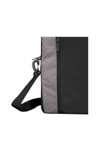 Addison 300805 İki Renkli İki Gözlü Oxford Kumaş 15.4 inç Askılı Laptop Çantası Gri - Siyah