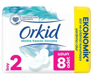 Orkid Extra Organik İnce 8'li Hijyenik Ped