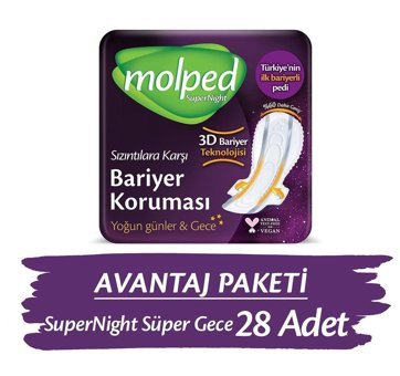 Molped Supernight Orta 28'li Hijyenik Ped