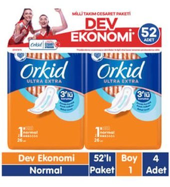 Orkid Ultra Extra İnce 52'li Hijyenik Ped 4 Adet