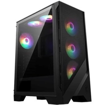 Msi Forge 120A AIRFLOW RGB Sıvı Soğutmalı 5 Fanlı Siyah Dikey Kullanım Mid Tower Boş Bilgisayar Kasası