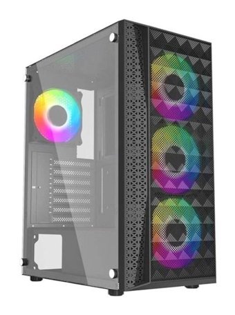 Gamebooster GB-G2616B RGB Mesh 4 Fanlı Siyah Dikey Kullanım ATX Oyuncu Bilgisayar Kasası