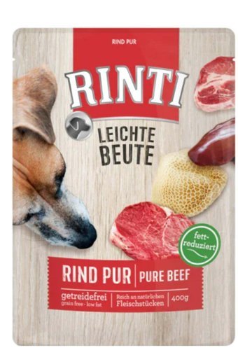 Rinti Leichte Beute Dana Etli Aromalı Parça Etli Yetişkin Yaş Köpek Maması 400 gr