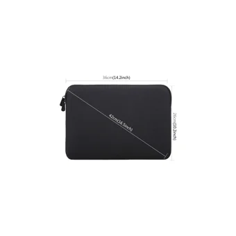 Haweel AL-28019 Düz Tek Gözlü Oxford Kumaş 15 inç Laptop Kılıfı Siyah