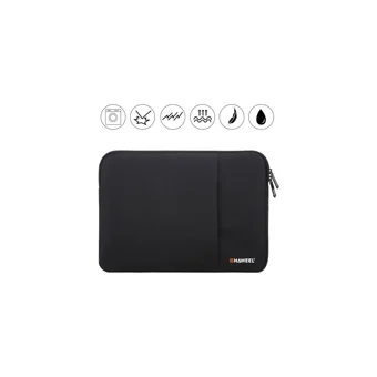 Haweel AL-28019 Düz Tek Gözlü Oxford Kumaş 15 inç Laptop Kılıfı Siyah