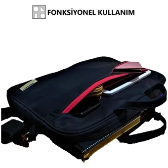 Vegmann AV6900 Düz Beş Gözlü Oxford Kumaş 15.6inç Sırt Laptop Çantası Siyah