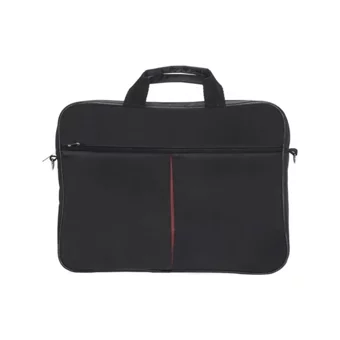 PLM DREXEL Düz İki Gözlü Oxford Kumaş 15.6 inç Askılı Laptop Çantası Siyah