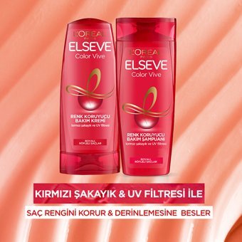 Loreal Paris Elseve Colorvive Kırmızı Şakayık Canlandırıcı Boyalı Tüm Saçlar için Kadın Saç Kremi 360 ml