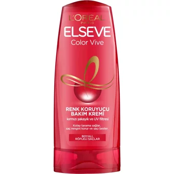 Loreal Paris Elseve Colorvive Kırmızı Şakayık Canlandırıcı Boyalı Tüm Saçlar için Kadın Saç Kremi 360 ml