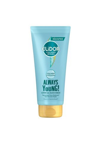 Elidor Always Young Kolajen Besleyici Boyalı Tüm Saçlar için Kadın Saç Kremi 170 ml
