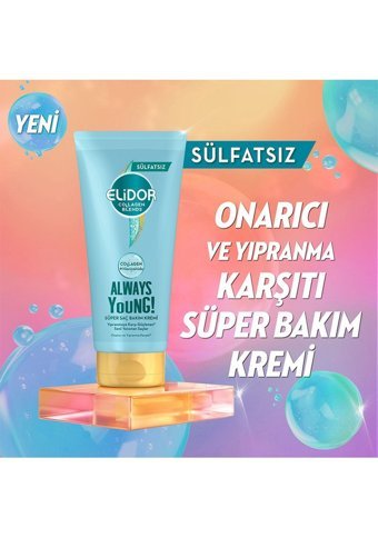 Elidor Always Young Kolajen Besleyici Boyalı Tüm Saçlar için Kadın Saç Kremi 170 ml